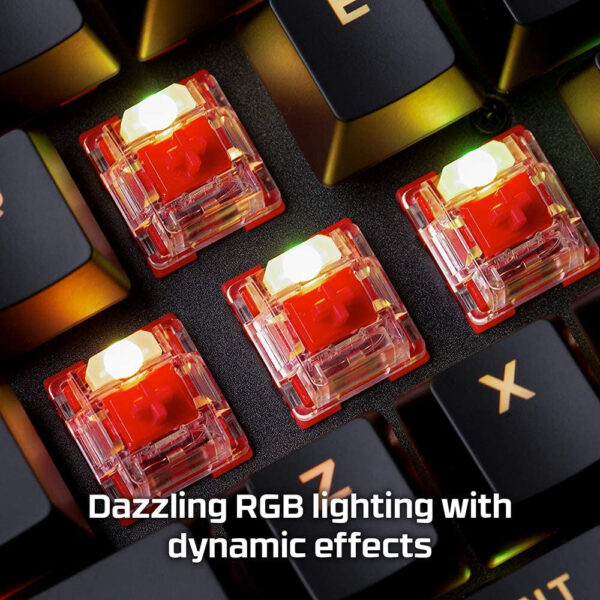 Alloy Origins - Mechanical Gaming Keyboard, Software-Controlled Light & Macro Customization, Compact Form Factor, RGB LED Backlit - Linear Red Switch (Black)
