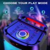 Karaoke Machine, Home Karaoke Party Speaker, Bluetooth Speaker with 2 Microphone, Dazzling Light