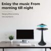 Magnetic Levitating UFO Bluetooth Speaker Table Lamp with Colorful Light Show, Office Home Decor Cool Stuff,Gadgets for Men Electronics,Birthday Christmas Creative Gift(Black)