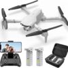 F10-1080P Wifi FPV Drone with 1080P HD Camera, Headless Mode/3D Flips, RC Quadcopter for Beginners Silver White