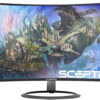 Curved Gaming 32" 1080P LED Monitor up to 185Hz 165Hz 144Hz 1920X1080 AMD Freesync HDMI Displayport Build-In Speakers, Machine Black 2020 (C326B-185RD)