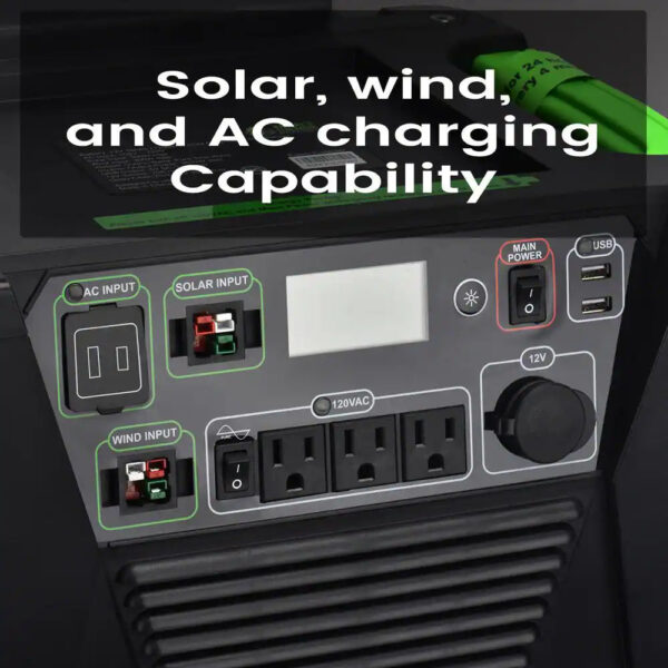 ELITE 3600-Watt/5760W Peak Push Button Start Solar Powered Portable Generator with Push Button Start