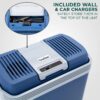 Electric Cooler & Warmer, 24 L Portable Thermoelectric 12 Volt Cooler with Handle - Blue
