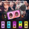 Karaoke Machine, Home Karaoke Party Speaker, Bluetooth Speaker with 2 Microphone, Dazzling Light