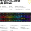PC Gaming Keyboards RGB Backlit Mechanical Keyboard ABS Keycap Programmable Macro Detachable USB Wired Keyboard for Windows PC (104 Keys Red Switch)