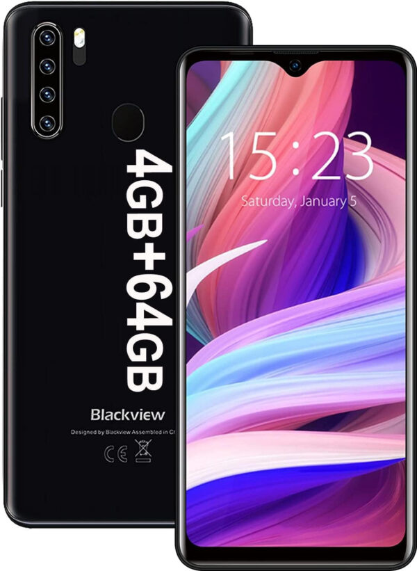 Unlocked Smartphones, A80 Plus, Dual Sim Unlocked Cell Phones, Bundle Android 10 OS 4GB+64GB ROM, 6.5" HD+, Fingerprint Face Detection, 4680Mah Capacity Battery, 4G Tmobile Android Phone