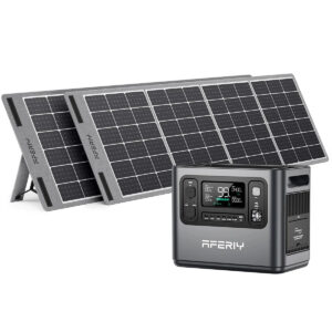 [USA Direct]  P110-D 1200W 960Wh Lifepo4 Portable Power Station+2* S200 200W Solar Panel UPS Pure Sine Wave Camping RV Home Emergency Portable Generator US Plug