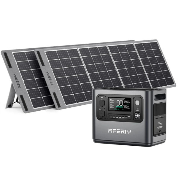 [USA Direct]  P110-D 1200W 960Wh Lifepo4 Portable Power Station+2* S200 200W Solar Panel UPS Pure Sine Wave Camping RV Home Emergency Portable Generator US Plug