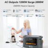 [US Direct] Flashfish QE02D UPS 1200W 1008Wh Portable Power Station Lifepo4 Lithium Battery Support in Solar Panels Backup Power Home Energy Storage Outdoor Camping Power Generator
