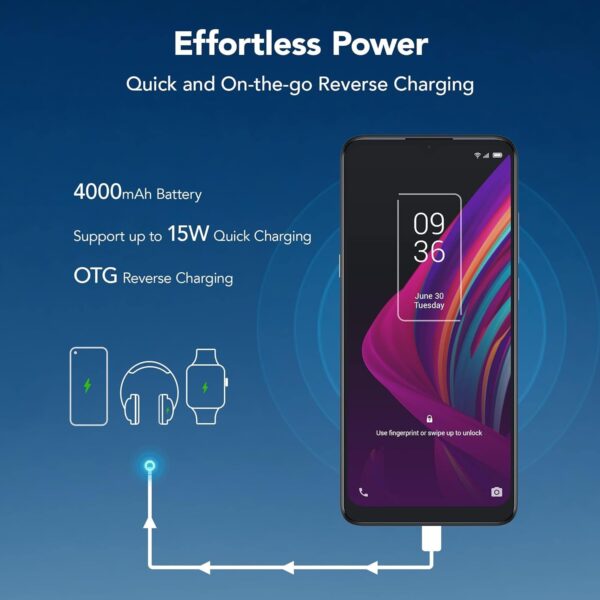 10 SE Unlocked Android Smartphone, 6.52" V-Notch Display, US Version Cell Phone with 16 MP AI Triple-Camera 4GB + 64GB, 4000Mah Fast Charging Battery, Polar Night (Not Compatible with Verizon)