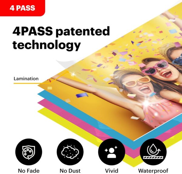 Mini Shot 3 Retro 4PASS 2-In-1 Instant Digital Camera and Photo Printer (3X3 Inches) Initial 8 Sheets + 30 Sheets Cartridge Bundle, Yellow (NOT Zink)